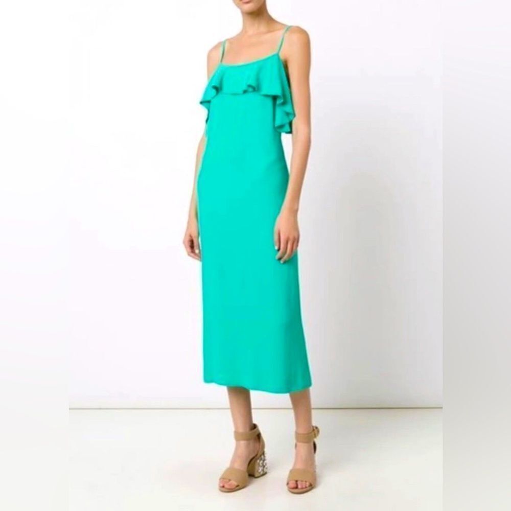 Apiece Apart Midi Slip Dress w/Ruffle 6